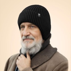 medium knitting hat man autumn Winter velvet thick woolen warm all-Purpose