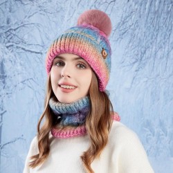 Winter warm hat two velvet thick gradual change color knitting woolen fashion ..