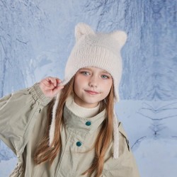 child hat Winter man woman Outdoor warm hedging cartoon lovely cat knitting wo..