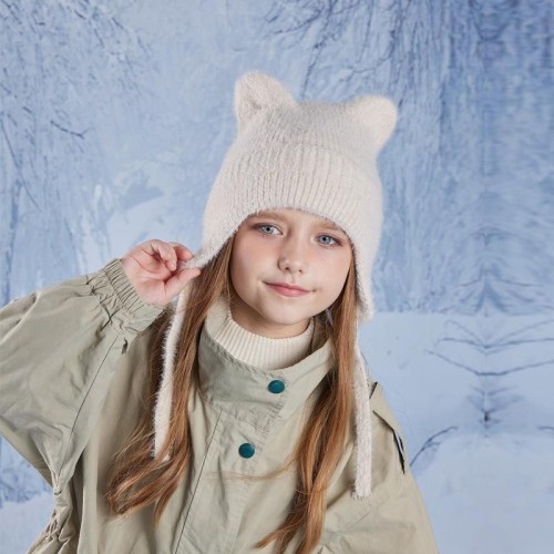 child hat Winter man woman Outdoor warm hedging cartoon lovely cat knitting woolen