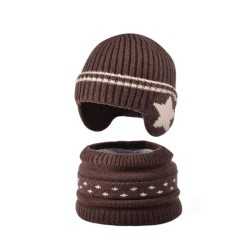 child hat set Winter velvet warm knitting woolen man woman hedging