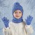 child hat gloves three hedging woolen man girl Outdoor warm knitting