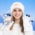 Winter hedging hat woman warm knitting woolen surface