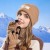 Winter hedging hat woman warm knitting woolen surface