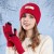 Winter hedging hat woman warm knitting woolen surface