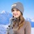 Winter hedging hat woman warm knitting woolen surface