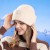 Winter hedging hat woman warm knitting woolen surface