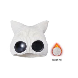autumn Winter wind eyes hat woman velvet warm knitting woolen Outdoor hedging