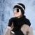 Winter hat gloves three fashion all-Purpose hedging warm knitting woolen woman