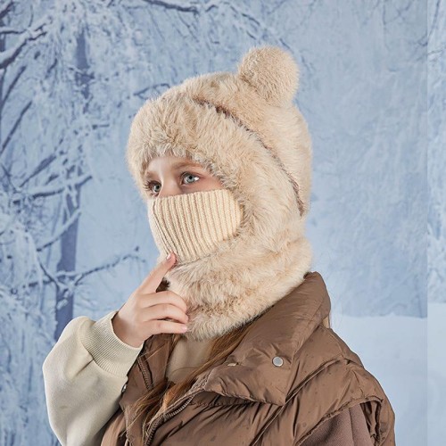 child hat Winter warm wind hedging knitting woolen velvet samll surface