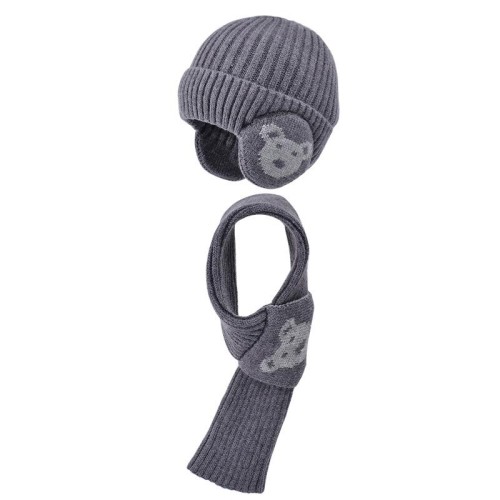 child hat cartoon samll two Winter warm hedging man girl knitting woolen