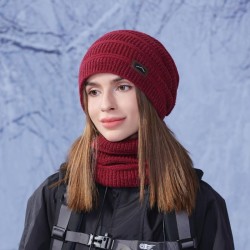 Winter hat two woman occidental style knitting woolen Outdoor velvet warm hedg..