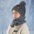 child hat gloves set Winter man girl Outdoor velvet warm hedging knitting woolen