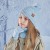 child hat gloves set Winter man girl Outdoor velvet warm hedging knitting woolen