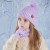 child hat gloves set Winter man girl Outdoor velvet warm hedging knitting woolen