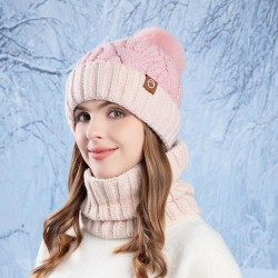 Winter warm hat two Outdoor hedging woman velvet thick knitting woolen