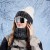 Winter warm hat two Outdoor hedging woman velvet thick knitting woolen