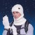 Winter hat gloves set velvet warm woolen occidental style man knitting hedging