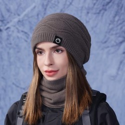 Winter occidental style hat two lady Outdoor velvet warm hedging knitting wool..