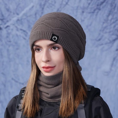 Winter occidental style hat two lady Outdoor velvet warm hedging knitting woolen