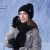 Winter warm hat gloves three lady Outdoor velvet thick hedging knitting woolen
