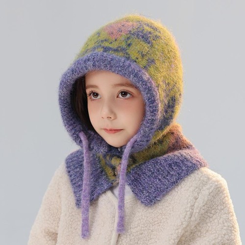 Autumn and Winter child man woman hedging knitting warm hat