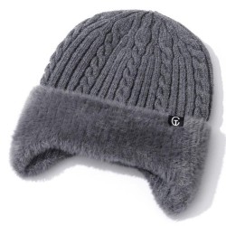 medium hat man Winter knitting woolen thick warm cotton