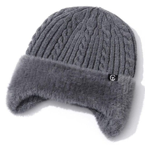 medium hat man Winter knitting woolen thick warm cotton