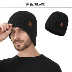 ( black)knitting man Outdoor autumn Winter thick woolen big head high elastici..