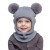 Autumn and Winter hedging hat child Double one-piece pure color lovely woolen knitting man woman