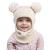 Autumn and Winter hedging hat child Double one-piece pure color lovely woolen knitting man woman