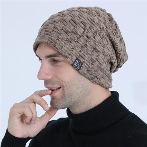  Autumn and Winter man knitting hedging velvet personality Outdoor woolen warm hat