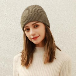 pure color knitting hat woman Autumn and Winter Korean style knitting student ..