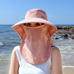 spring summer fashion Korean style sunscreen big shawl Bucket hat belt sun hat..