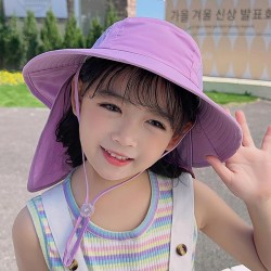 spring summer child hat man woman Outdoor sunscreen sun hat big shawl Bucket h..