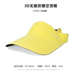 (  yellow )UPF+ Seamless Shade sunscreen Outdoor ultraviolet-proof hat woman a..