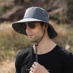 Outdoor Bucket hat  man big sun hat  Korean style Sandy beach hat