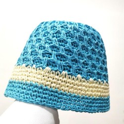  spring summer color straw hat woman Bucket hat day Shade Sandy beach