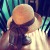 summer lady sunscreen straw hat foldable sun hat Sandy beach sunscreen bow Bucket hat