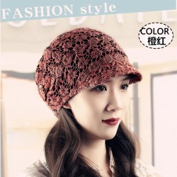 spring summer new hollow flower diamond head samll cap eyes draughty sweet hat
