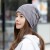 day knitting Autumn and Winter spring autumn thin style pure color bag head woman hat