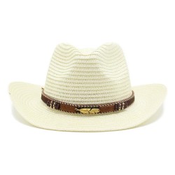  Cowboy straw hat man lady Outdoor Sandy beach sunscreen sun hatY