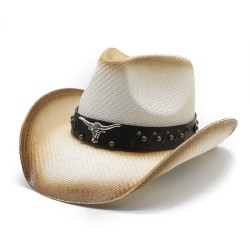  Cowboy man woman spring summer Sandy beach travel hat Shade straw hat