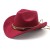 (M56-58cm)( rose Red)occidental style wind Cowboy woollen man lady ethnic style big