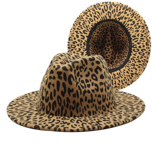 leopard woollen man woman big lovers hat woman