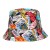 occidental style head fashion print Bucket hat Outdoor sunscreen width Double surface Word print man woman style
