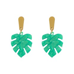  Acetate sheet multilayer Earring leaves Colorful multicolor earrings woman