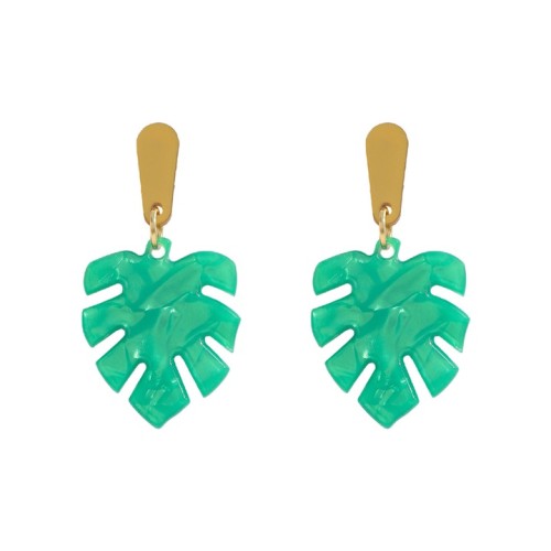  Acetate sheet multilayer Earring leaves Colorful multicolor earrings woman
