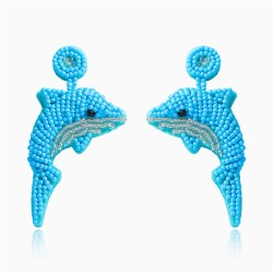 occidental style summer wind dolphin earrings handmade beads earring Bohemia e..