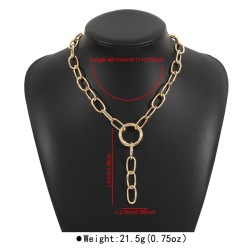 occidental style  brief personality chain necklace punk wind hollow MetalY wom..